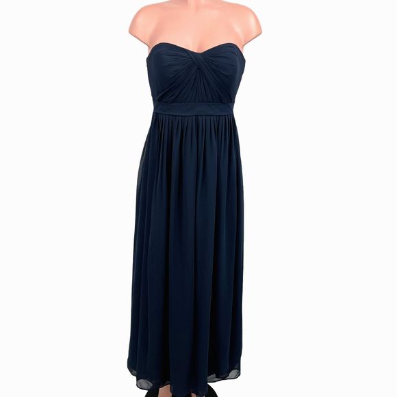 Jenny Yoo Annabelle Navy Size 4 Dress Formal Convertible Navy Prom Bridesmaid - Picture 3 of 16